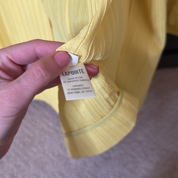 LAPOINTE NWOT silk blend yellow Single Breasted Blazer - Picture 13 of 16